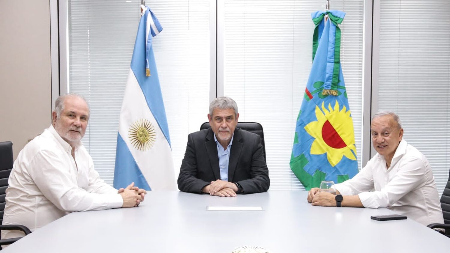 Pedro Orlando Machado junto a Ferraresi y "Cacho" Álvarez de Olivera