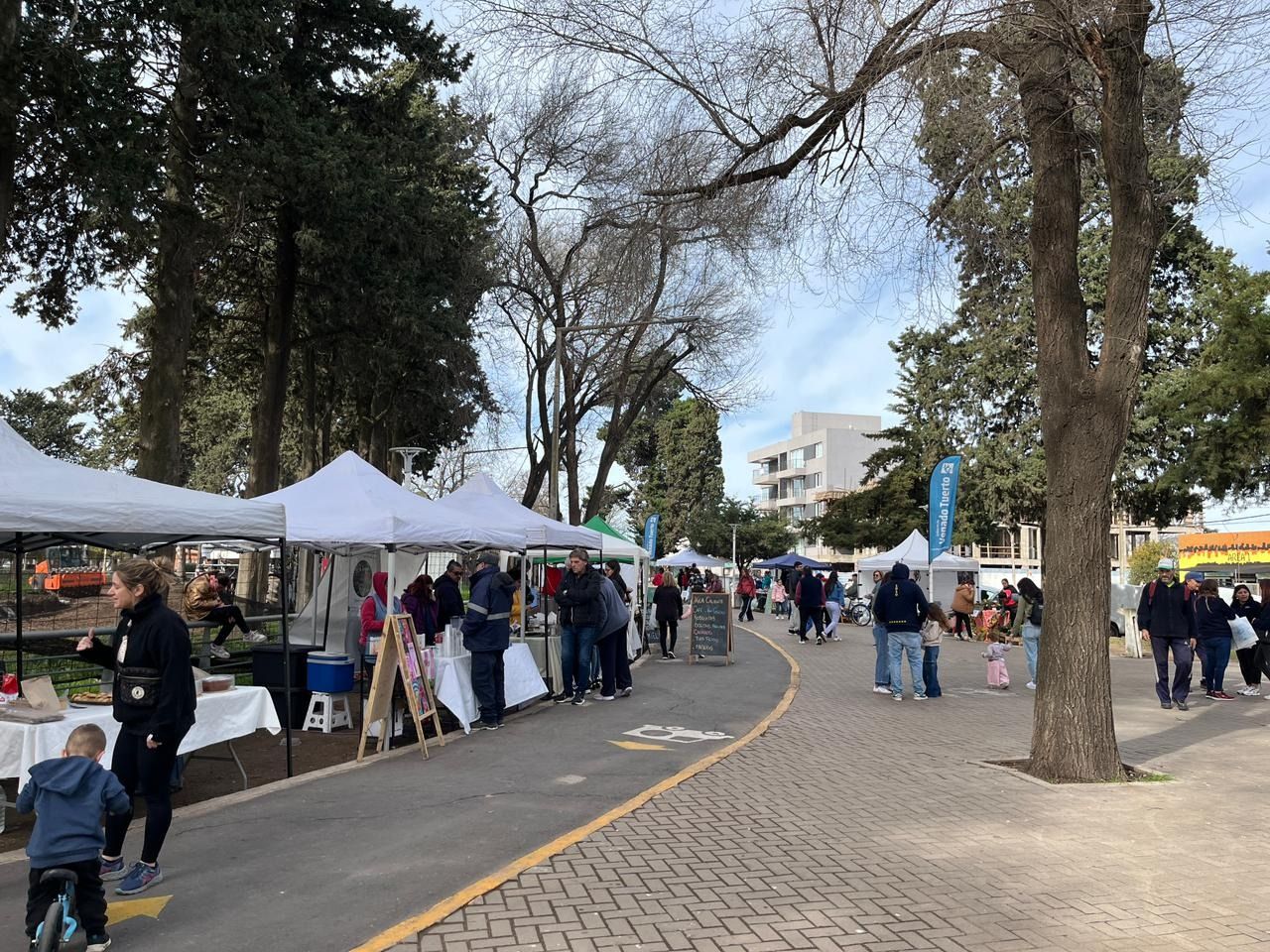 Espacio para la salud en la tradicional feria dominguera.