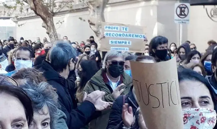 Amigo de Teresita Galli, dijo unas  palabras, en relación a la marcha y sobre su querida amiga