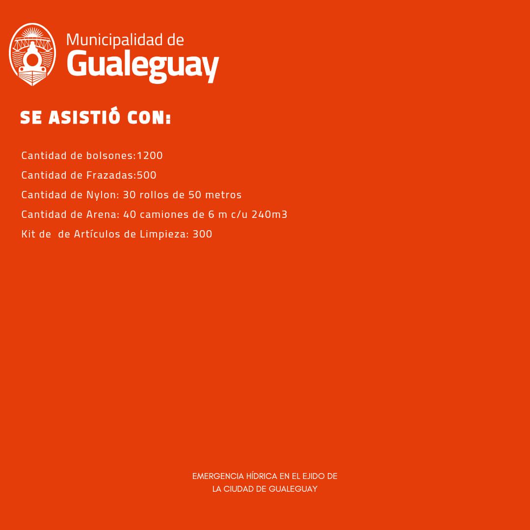 La municipalidad brindó un informe sobre la situación y el trabajo en la emergencia