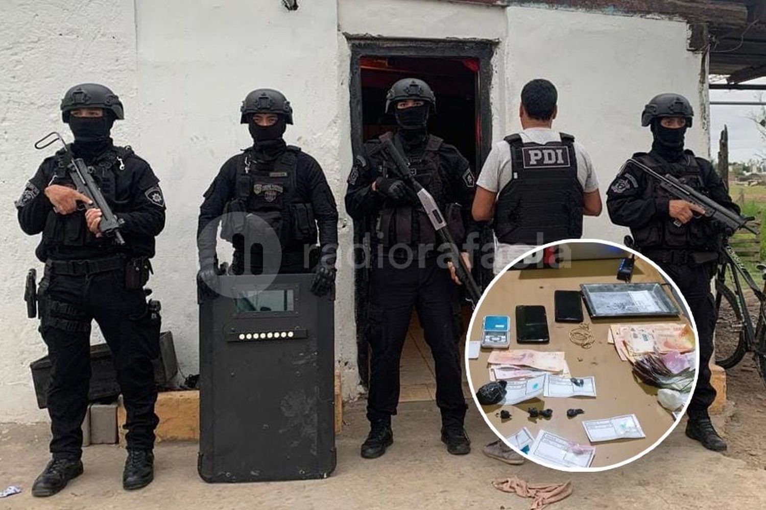 Cinco allanamientos simultáneos y cuatro detenidos en Frontera por microtráfico