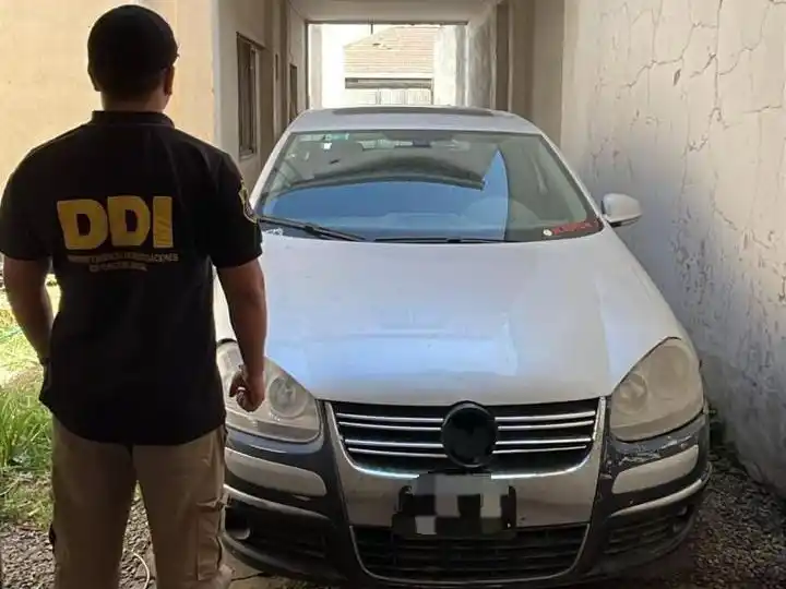 El auto que fue secuestrado