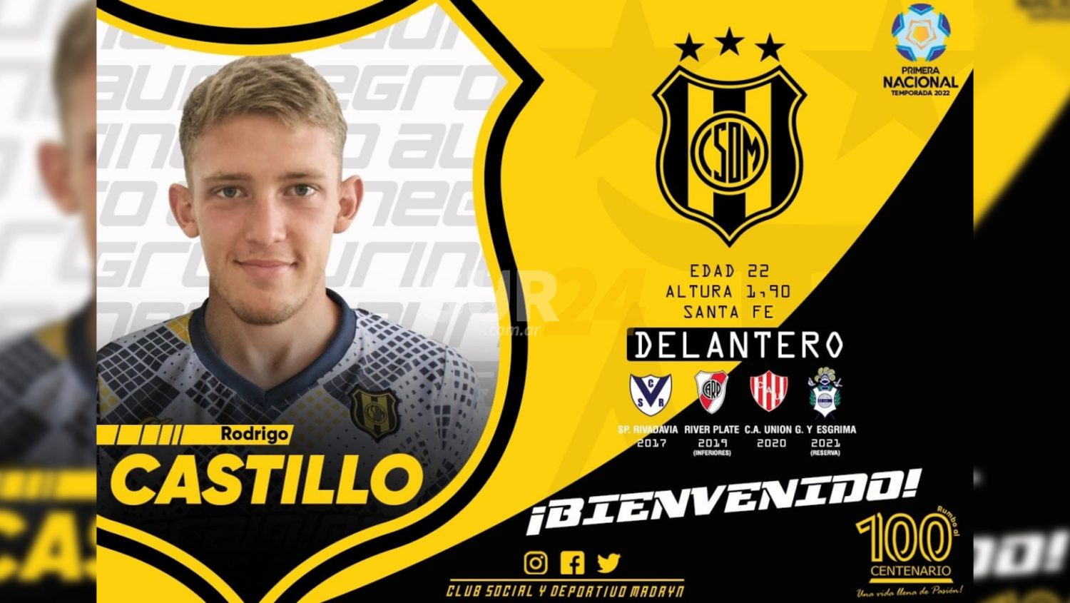 El venadense Rodrigo Castillo, a la Primera Nacional