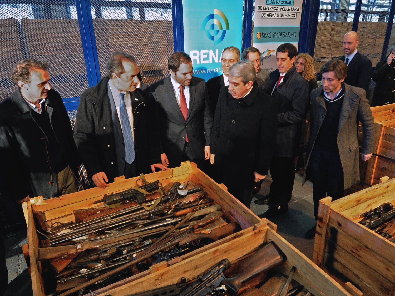 Scioli destruyó 20 mil armas en San Martín: "Sin armas no hay muertes" 