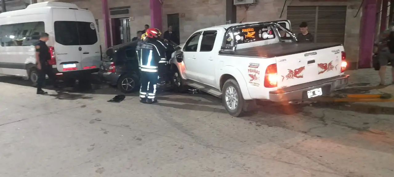 Violento choque en pleno centro