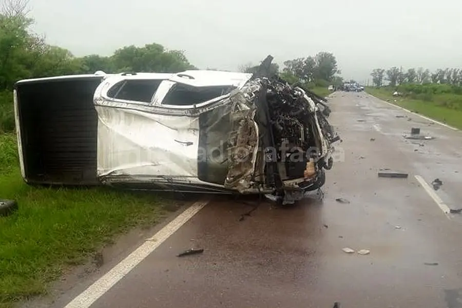 Accidenta fatal: dos camionetas chocaron frontalmente en Ruta 280-S y habría una persona fallecida