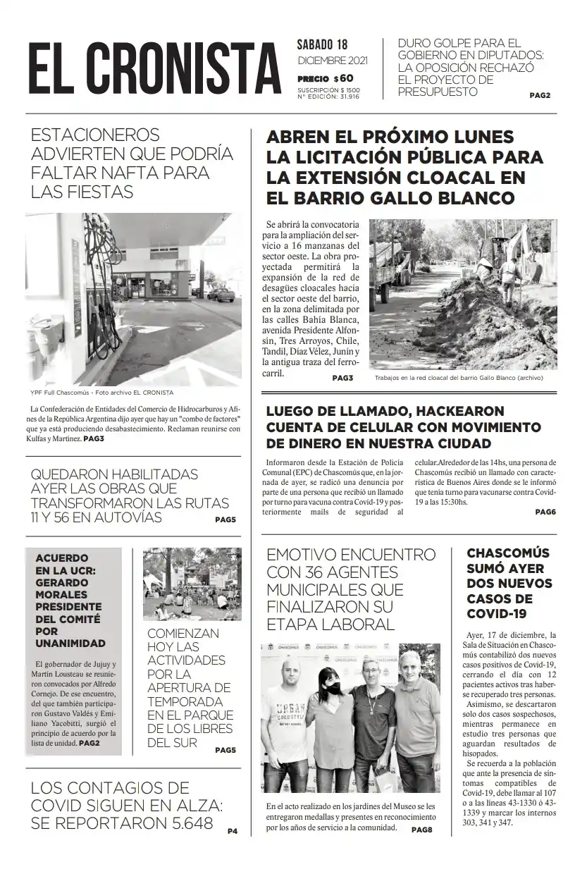 Tapa 18 diciembre 2021