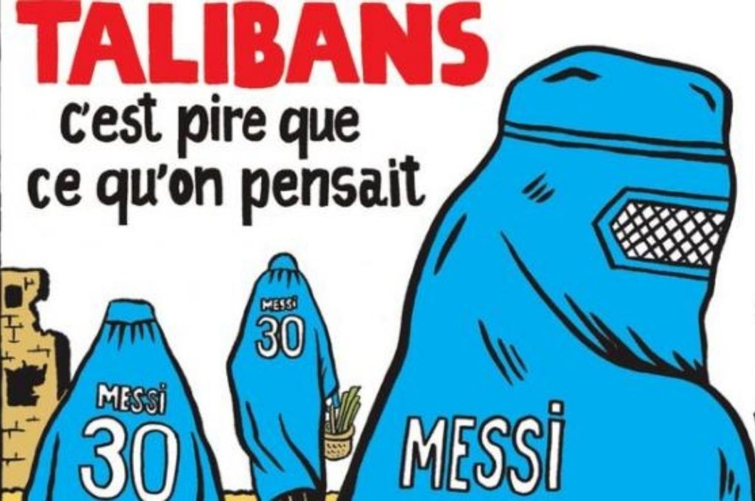 La sobresaliente crítica de Charlie Hebdo que vincula a Messi, el PSG y los talibanes