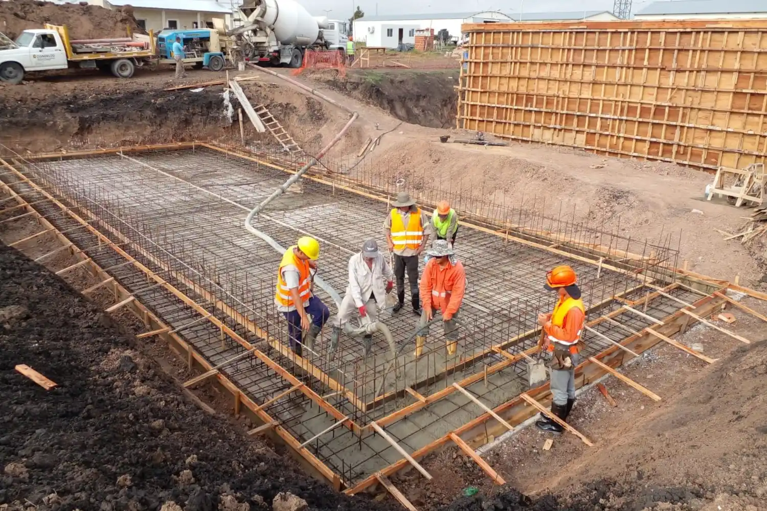 El Potrero: avanza la obra en la planta de tratamiento de líquidos cloacales