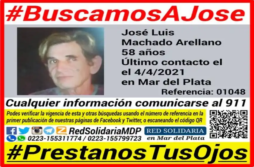 Buscamos a José: despareció un hombre de 58 años en Mar del Plata