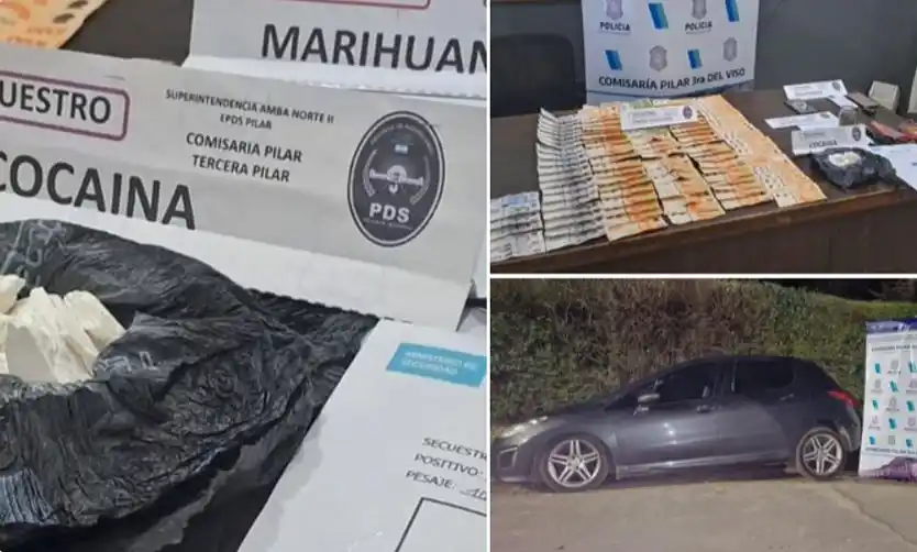 La Policía de Pilar desbarató puntos de venta de droga: tres detenidos