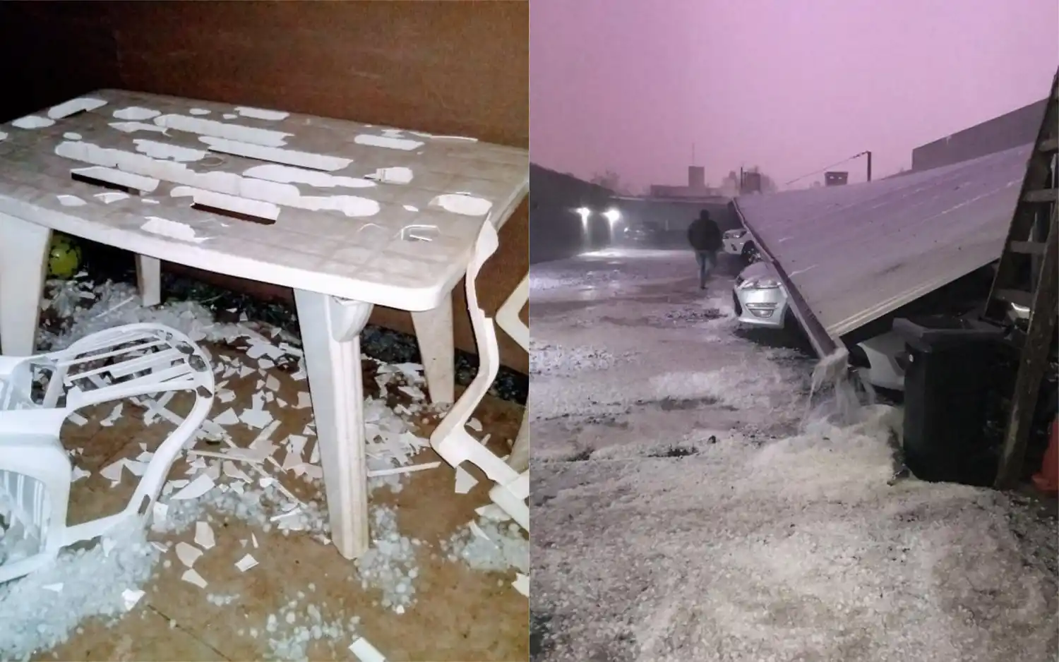 Un fenómeno pocas veces visto: Así fue la destructiva caída de granizo en la Provincia