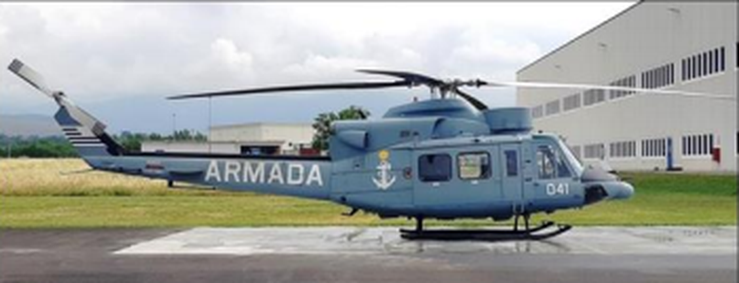 Llegó a Uruguay el primer Agusta Bell 412SP para la Armada