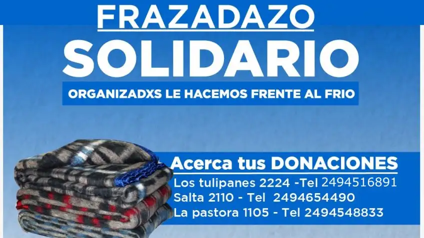 Frazadaso Solidario para hacerle frente a las bajas temperaturas