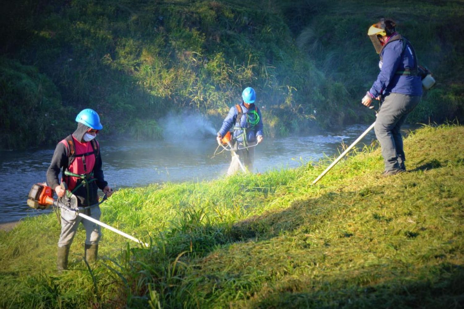 La cooperativa El Laurel prosigue con la limpieza y saneamiento del Arroyo Langueyú