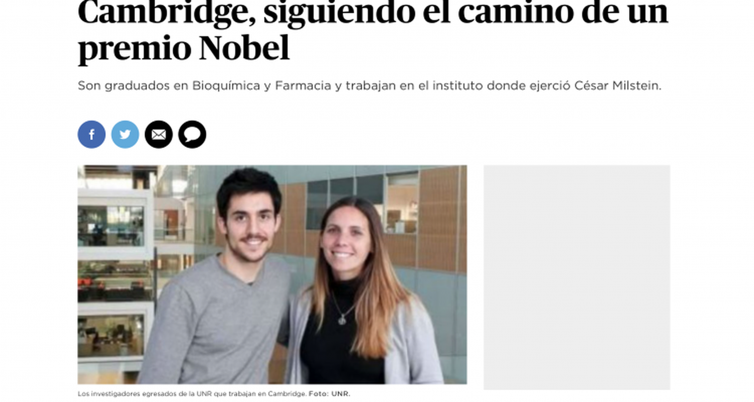 Una sampedrina becada en el Medical Center Research
