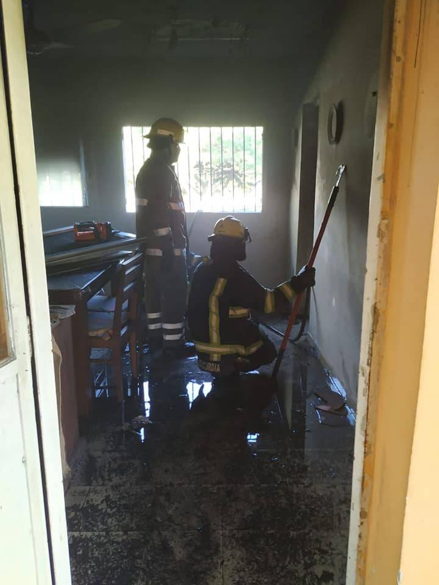 Incendio de una vivienda en Ruta Nacional 14