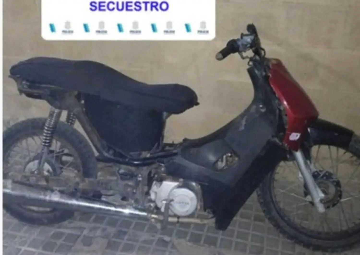 Moto secuestrada