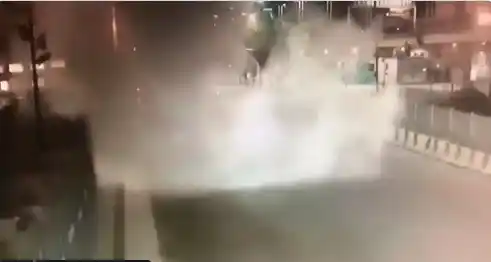 De película: La bomba que tiraron delincuentes que escapaban de la Policía en Avellaneda