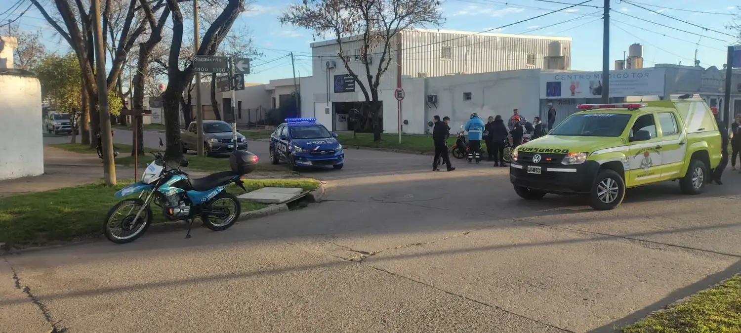 Encontronazo de motocicletas en la mañana del viernes. Foto: BVVT