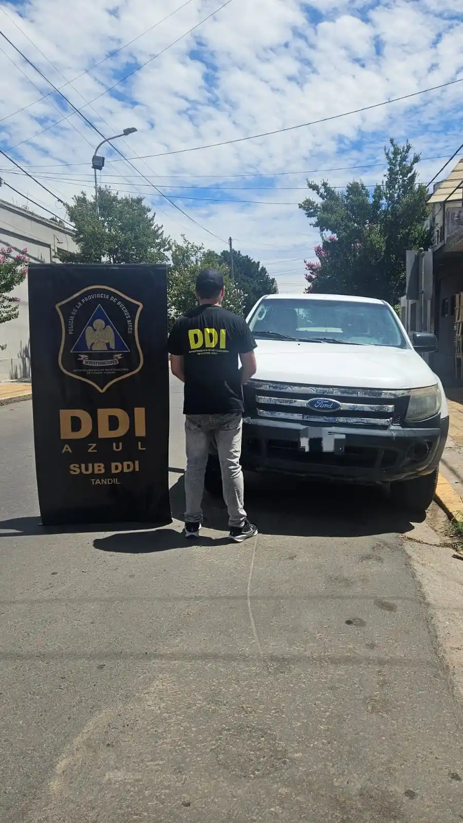 El vehículo fue secuestrado por personal de la Sub DDI Tandil en Rauch al 1500.