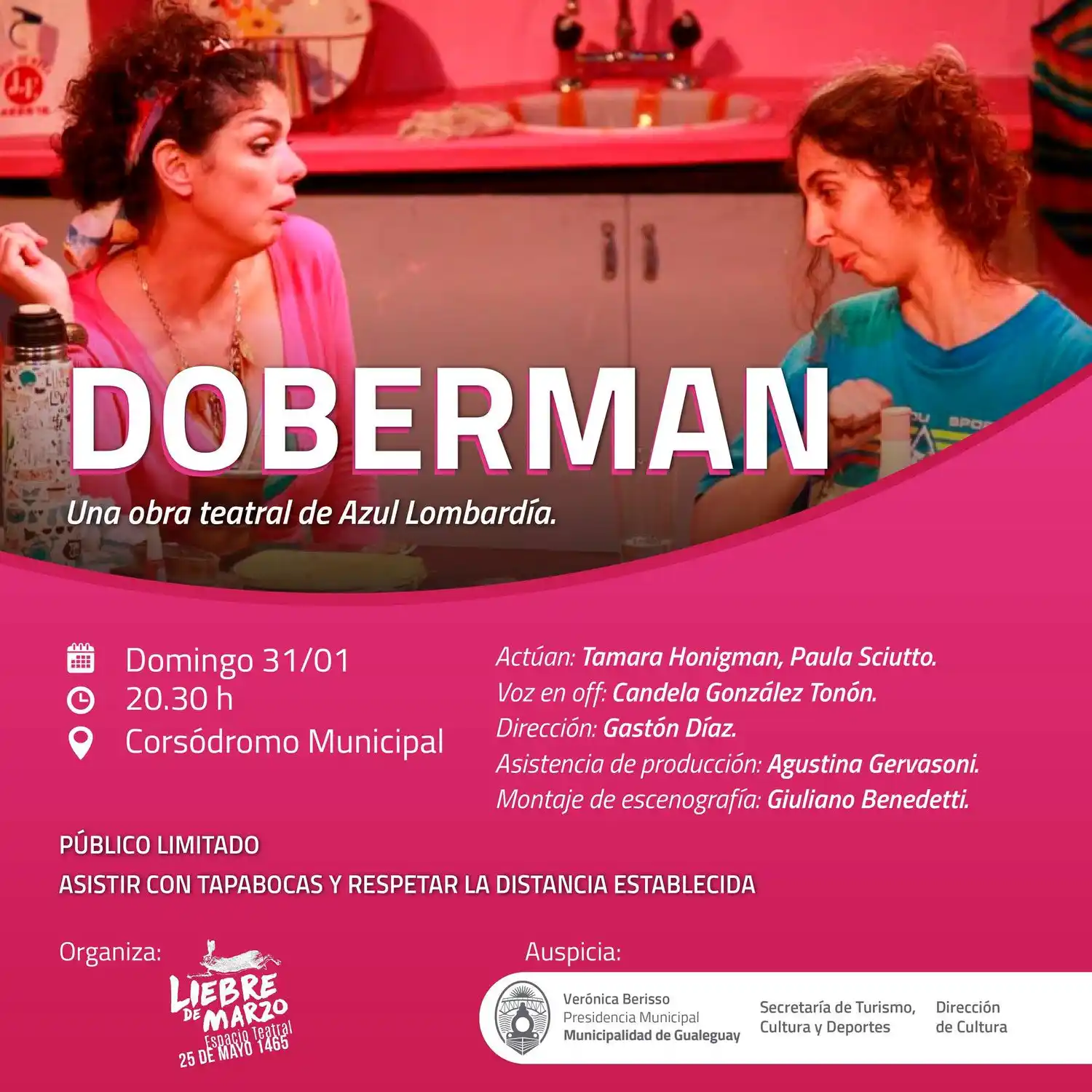 Hoy se estrena la obra "Doberman"