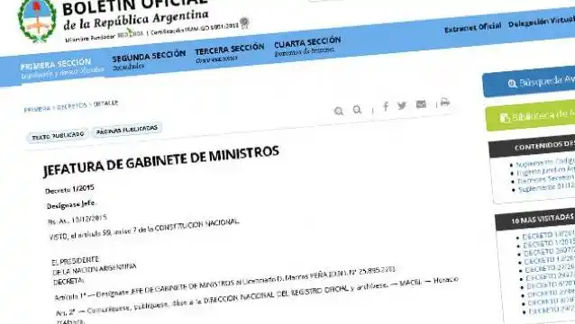 Los primeros 29 decretos de Mauricio Macri