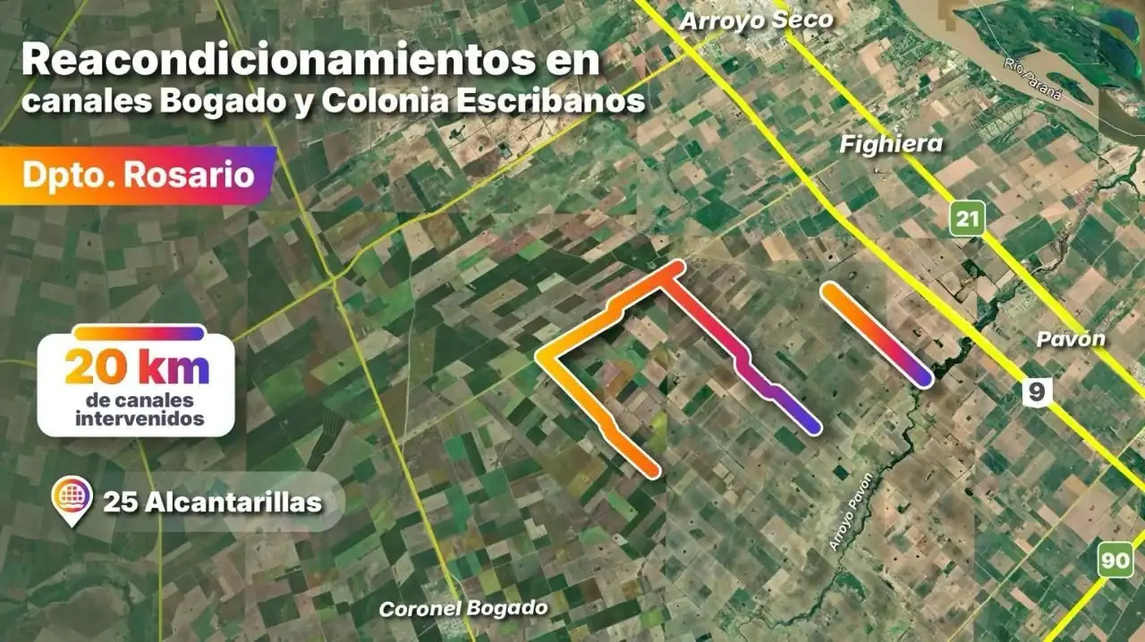 Avanzan las obras hídricas de Provincia para mitigar los efectos de El Niño: 90 % de avance en Fighiera y Coronel Bogado - 3