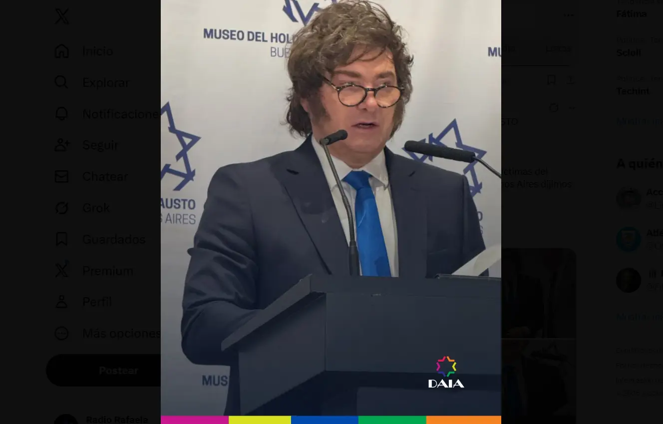 Javier Milei participó del acto central de Conmemoración en Memoria de las Víctimas del Holocausto