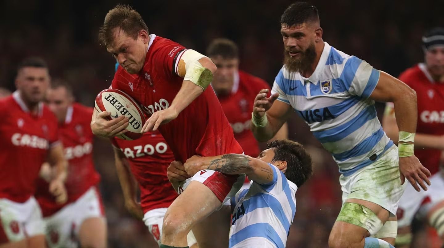 Los Pumas se enfrentan a Gales con la mira puesta en el Mundial de Rugby. (AFP)