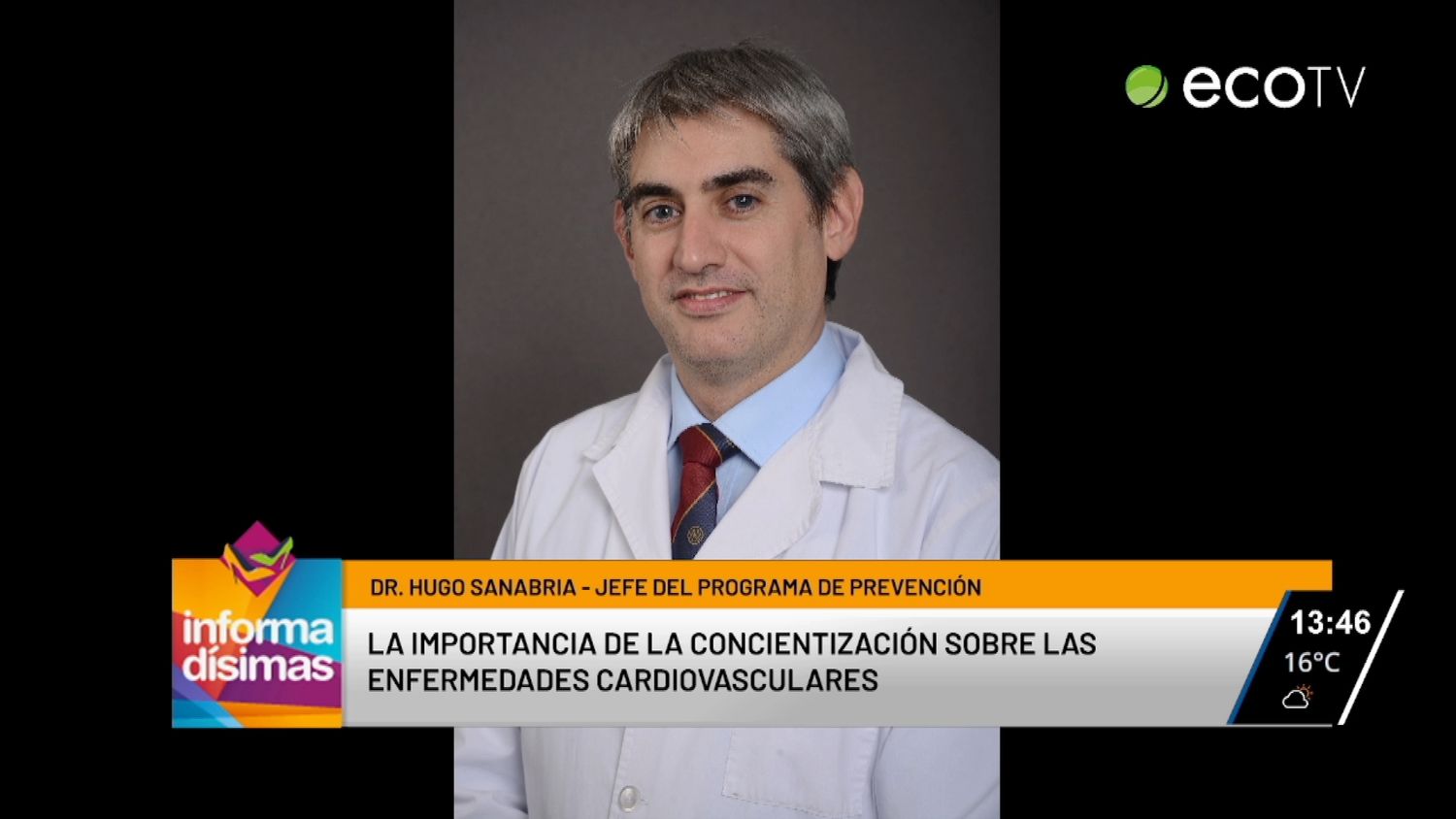 Dr. Hugo Sanabria dialogó con Informadísimas por Eco TV y la 104.1 Tandil FM.