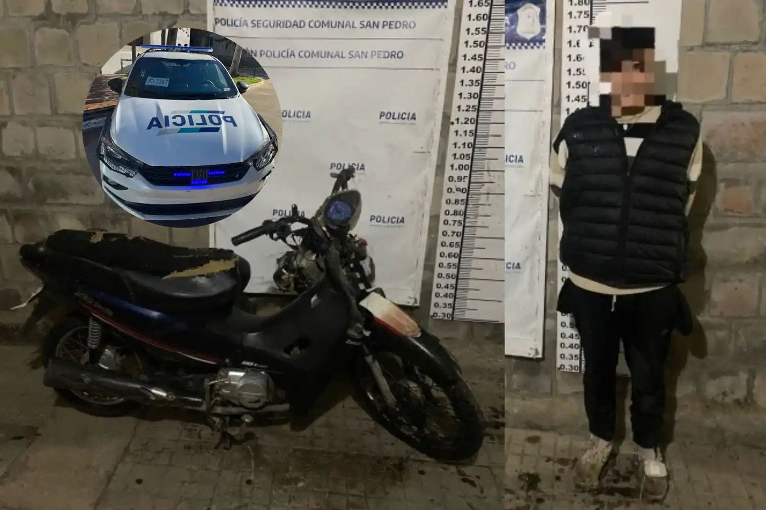 El móvil sufrió algunos daños en el paragolpes y será reparado.