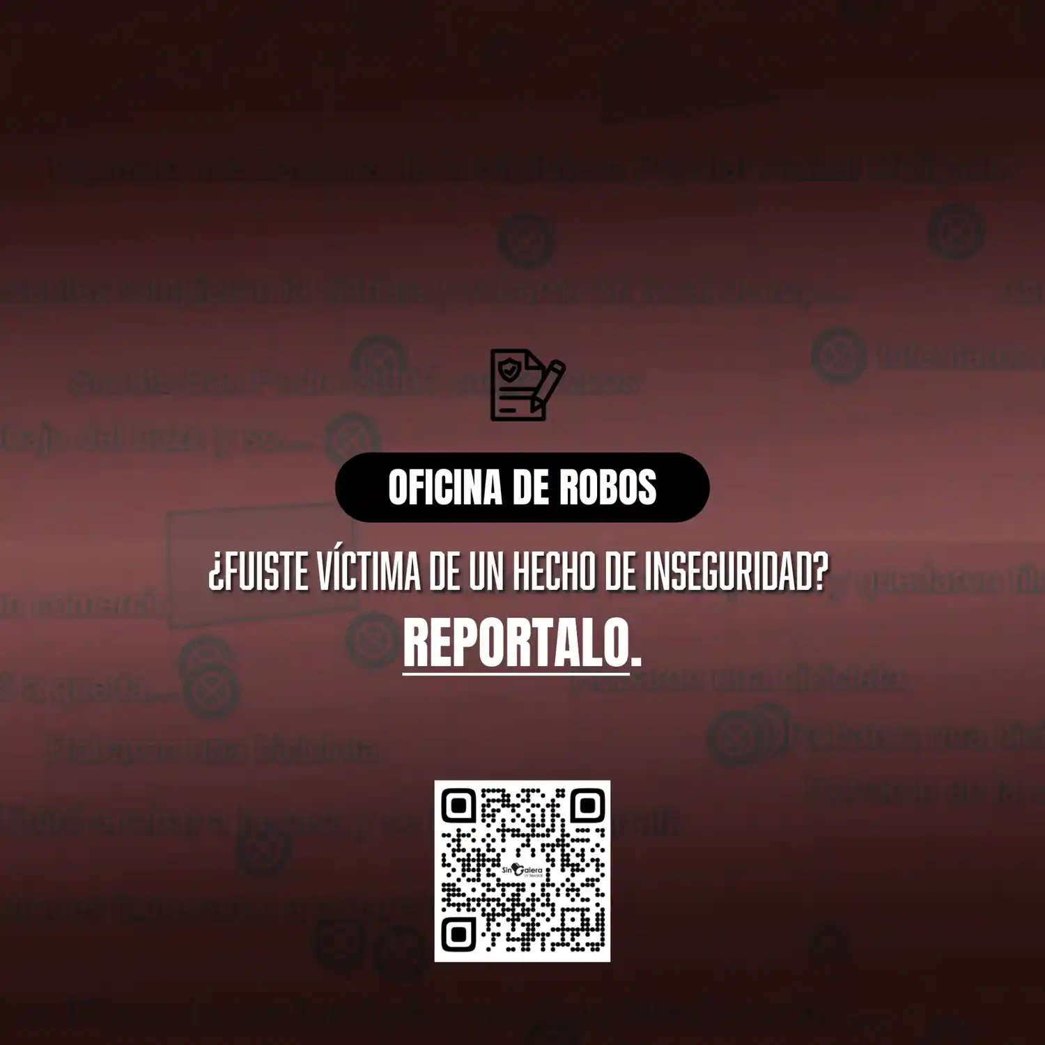 oficina de robos con código qr