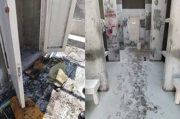 Momento de alta tensión en la comisaría 5ta: presos prendieron fuego colchones para iniciar un motín