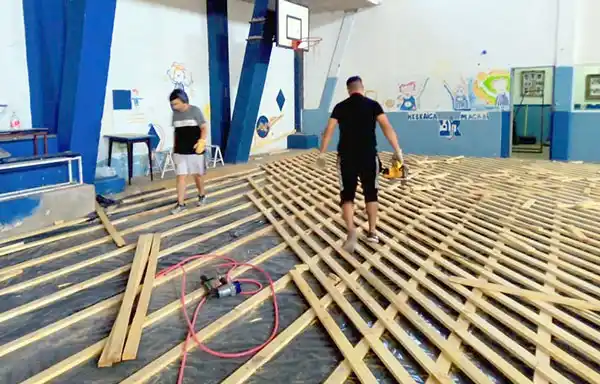 Avances en el Piso de Deportes
