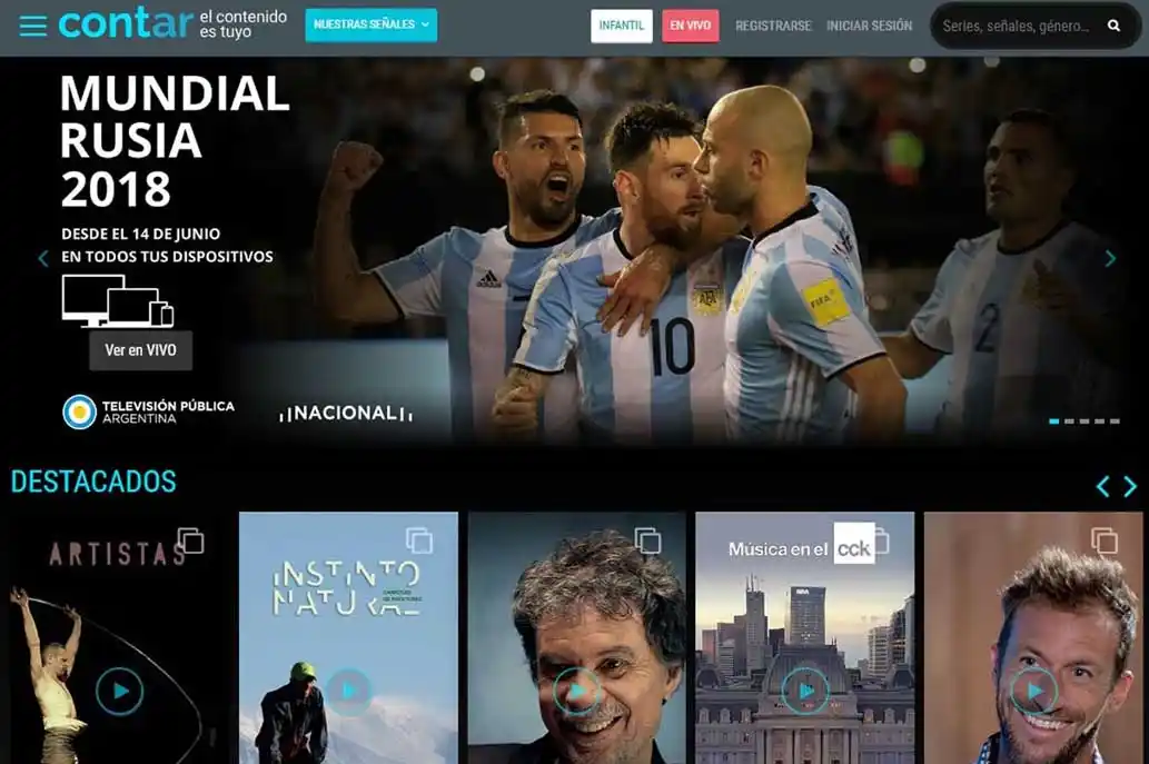 El Gobierno lanzó una plataforma para ver el mundial