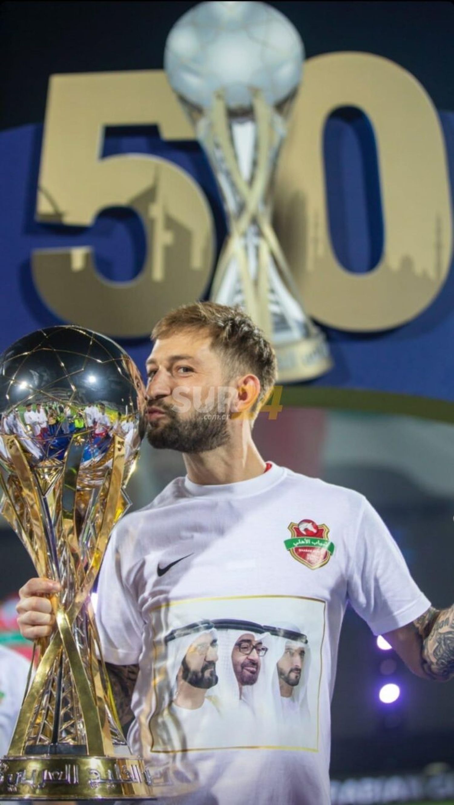 Bombal: Fede Cartabia se consagró campeón en la Copa del Golfo Árabe con el Shabab Al Ahli