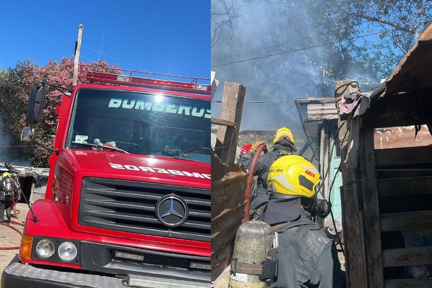 Otro incendio en Rosario: tres casas precarias se prendieron fuego y los vecinos se autoevacuaron