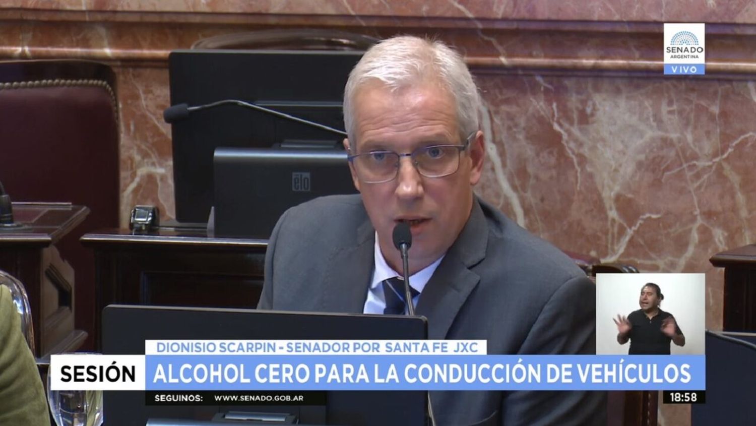 Scarpin justificó su voto en contra de la ley de alcohol cero: «En 10 años nunca me hicieron un control»