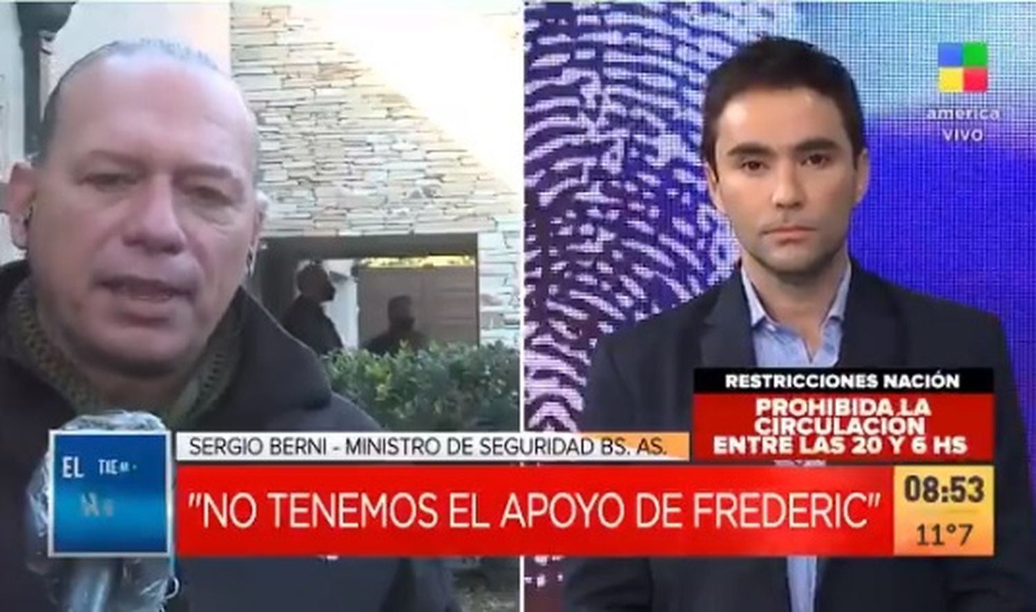 Sergio Berni, durísimo contra Frederic: "No pedimos que nos acompañe sino que no nos entorpezca más"