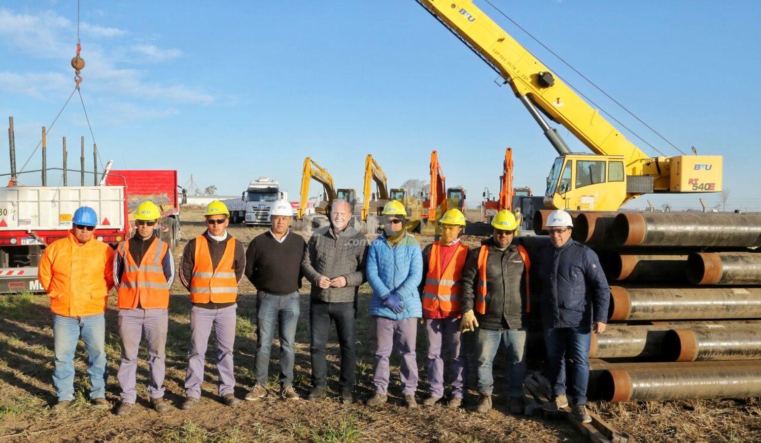 Omar Perotti recorrió en Murphy el obrador del Gasoducto Regional Sur