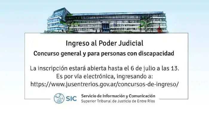 Abrió inscripción para concurso de ingreso como escribiente al Poder Judicial