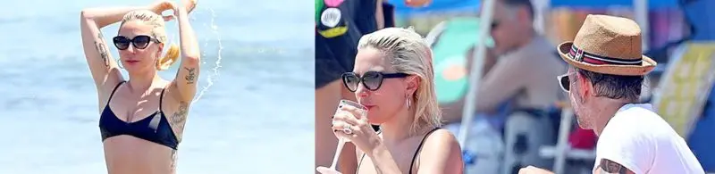 Las fotos de Lady Gaga y su novio en la playa