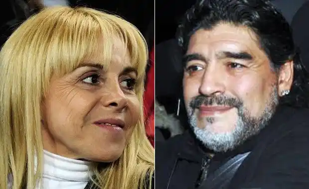 Maradona criticó a Recalde por el spot donde aparece su ex Claudia Villafañe