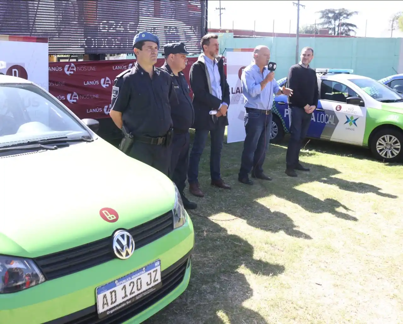 Lanús: Grindetti lanzó el plan de seguridad con cámaras, patrullas y botones antipánico