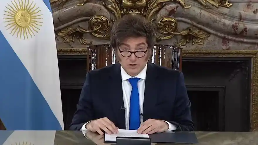 Javier Milei habló en cadena nacional.