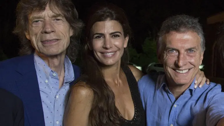Macri tuvo su foto con los Rolling Stones