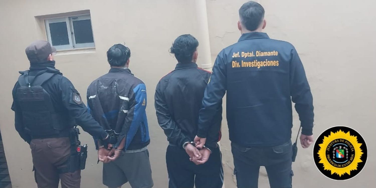 Diamante: Detienen a dos hombres que ingresaron sin permiso a una vivienda en calle Pellegrini
