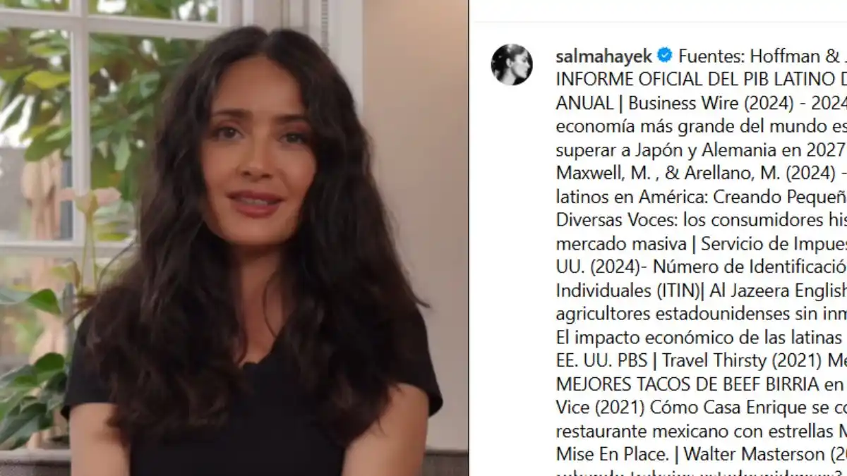 «SON LA ESPERANZA DE LA ECONOMÍA»: Salma Hayek defiende a migrantes en nuevo video