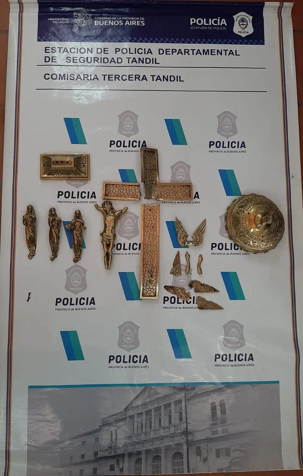Personal policial encontró los elementos del santuario.